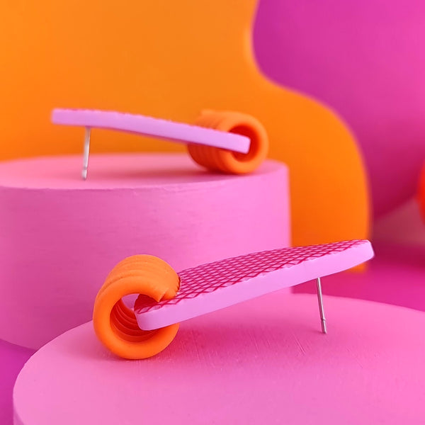 Brincos ISSO - Pink & Orange