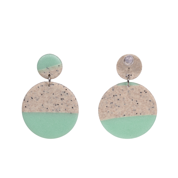 Two circles drop earrings TEORIA