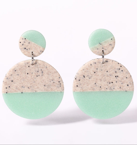 Two circles drop earrings TEORIA