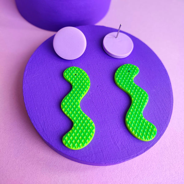 TAIS Earrings - Purple & Green