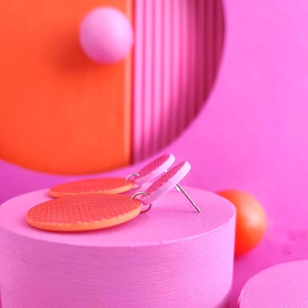 Brincos AGORA - Pink & Orange