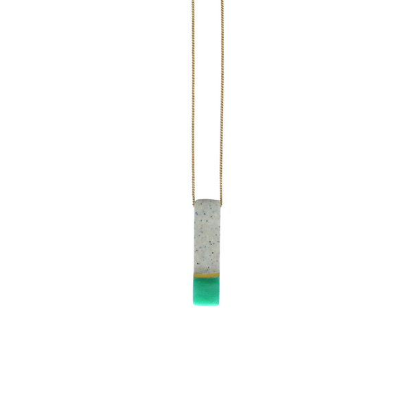 Rectangle necklace with golden detail BARRA