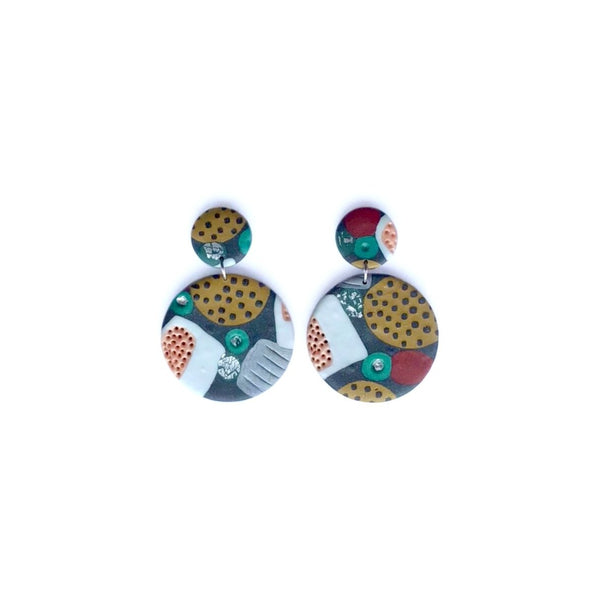 Two circles drop earrings SEMBA