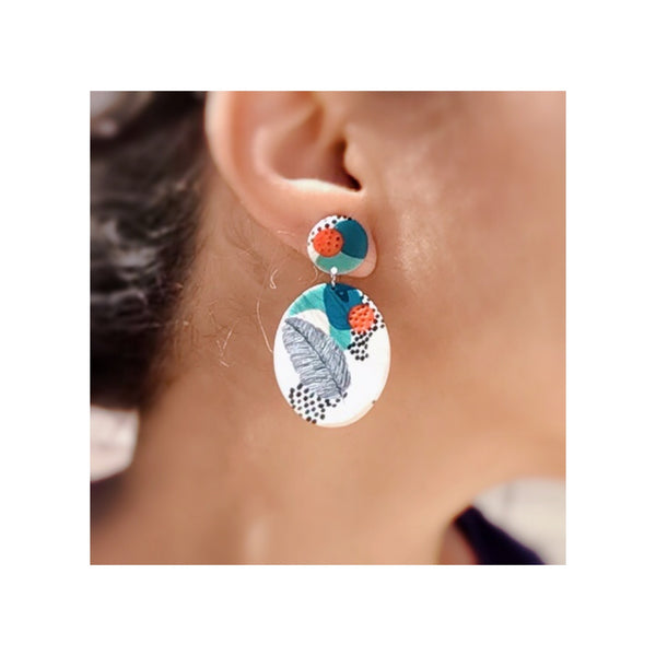 Oval drop earrings HERMES
